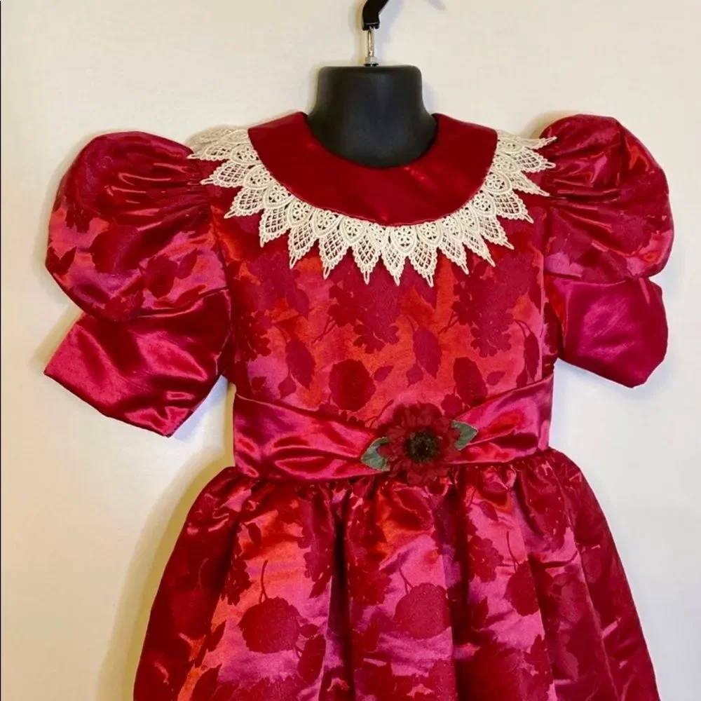 Vintage 1990s Jayne‎ Copeland Floral Brocade Holiday Dress